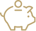 Icon of piggy bank and coin